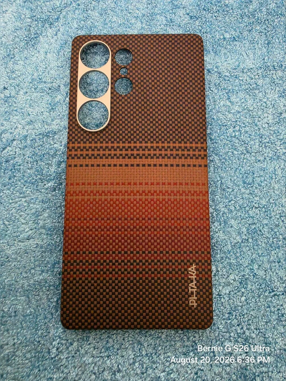 Pitaka Brown Carbon Fiber Pattern Phone Skin Case For Samsung Galaxy S25 Ultra